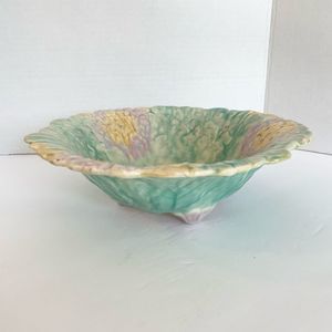Antique Ceramic Avon Ware England Pastel Floral Candy Dish 1930s Great Condition